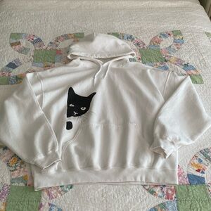 Peek-a-Boo Black Kitty Sweatshirt